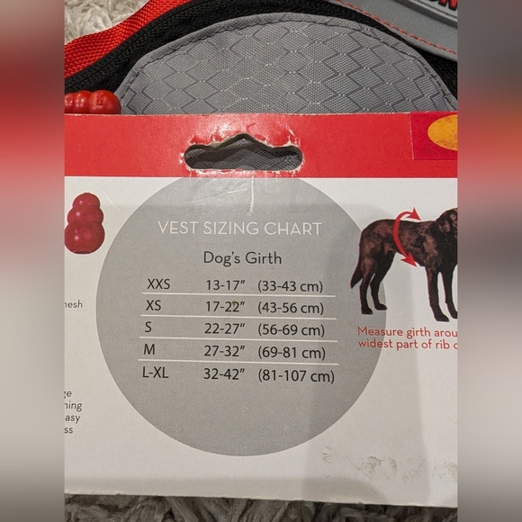 Kong Sport explorer Dog back Pack in Red/Gray/black Size S 22-27" girth. - Picture 6 of 15